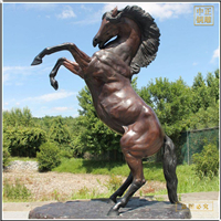 鑄銅關公 室外景觀銅馬雕塑