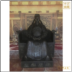 鑄銅關公 室內古代人物銅雕塑