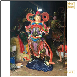 鑄銅關(guān)公 寺廟鑄銅貼金韋陀佛像