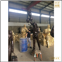 鑄銅關(guān)公 美女購物人物銅雕塑銷售