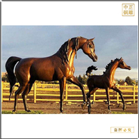 鑄銅關(guān)公 銅馬景觀雕塑