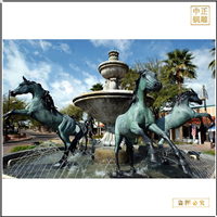 鑄銅關公 小區景觀銅馬噴泉雕塑