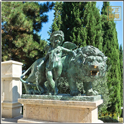 鑄銅關公 銷售匯豐獅子雕塑擺件