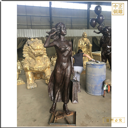 鑄銅關公 商場門前購物人物雕塑