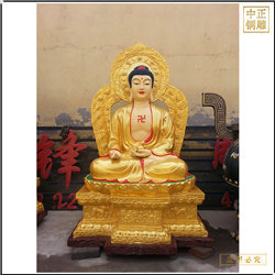 鑄銅關公 西方三圣貼金佛像報價