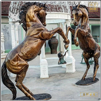 鑄銅關公 小區銅馬雕塑擺件