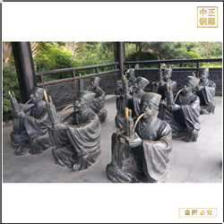 鑄銅關公 公園古人銅雕