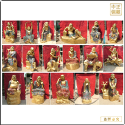 鑄銅關公 金身十八羅漢制作