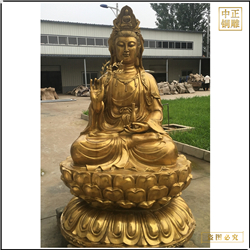 鑄銅關(guān)公 黃銅觀音佛像圖片