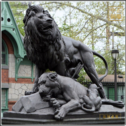 鑄銅關(guān)公 園林銅獅子圖片