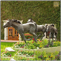 鑄銅關(guān)公 園林駿馬奔騰銅雕