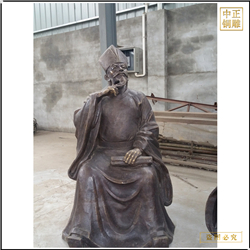 鑄銅關(guān)公 古代人物坐像
