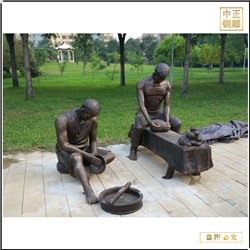 鑄銅關公 公園古代人物雕塑擺件