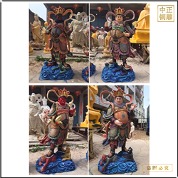 鑄銅關公 3.6米四大天王銅佛像批發廠