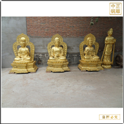 鑄銅關公 2米西方三圣銅像定制