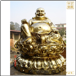 鑄銅關(guān)公 貼金彌勒佛銅像報(bào)價(jià)廠家
