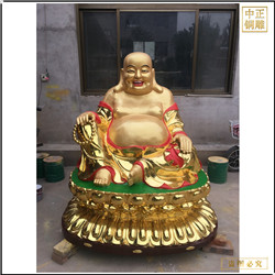 鑄銅關(guān)公 貼金彩繪5米彌勒佛銅像