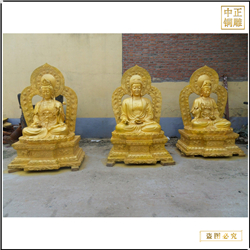 鑄銅關公 1.6米西方三圣銅像