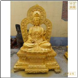 寺廟西方三圣銅像 寺廟西方三圣銅像