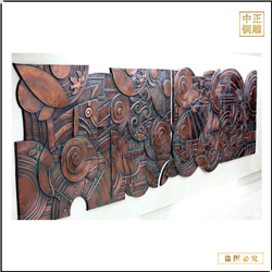 鑄銅關公 大型銅浮雕壁畫背景墻