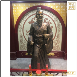 鑄銅關公 室內1.7米人物雕塑