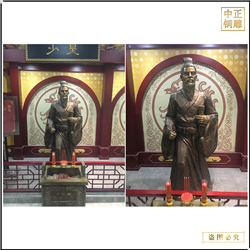 鑄銅關公 大型景區室內人物站像雕塑