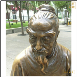 鑄銅關公 古代看病老者雕塑價格