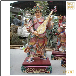 貼金彩繪2米四大天王銅佛像 貼金彩繪2米四大天王銅佛像