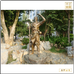 鑄銅關(guān)公 古代人物遙望遠方銅雕塑