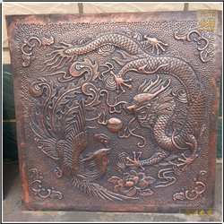 龍鳳呈祥銅浮雕壁畫 龍鳳呈祥銅浮雕壁畫
