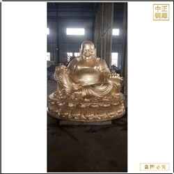 鑄銅關(guān)公 坐蓮花彌勒佛銅像