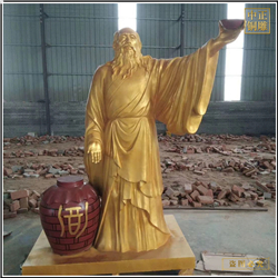 鑄銅關(guān)公 喝酒人物銅雕塑鑄造