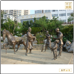 鑄銅關(guān)公 廣場古代人物雕塑聊天銅雕塑