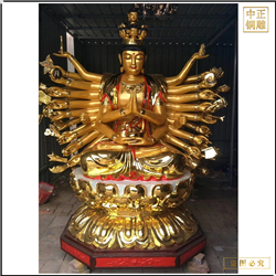 大型千手觀音菩薩銅像加工 大型千手觀音菩薩銅像加工