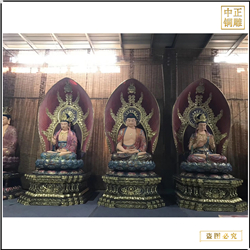 西方三圣銅雕塑鑄造廠家 西方三圣銅雕塑鑄造廠家