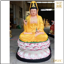 黃衣觀音菩薩銅佛像 黃衣觀音菩薩銅佛像