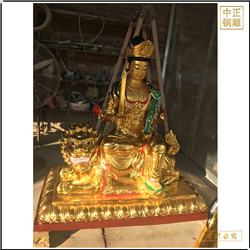 現貨1.8米文殊普賢銅佛像 現貨1.8米文殊普賢銅佛像