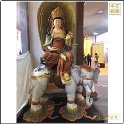 鑄銅關公 文殊普賢菩薩銅佛像廠家制作