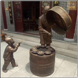 鑄銅關公 步行街商店人物銅雕塑