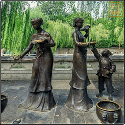 鑄銅關(guān)公 大型園林景觀人物銅雕塑