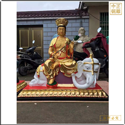 鑄銅關(guān)公 彩繪文殊普賢佛像鑄造廠