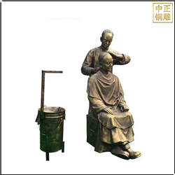 古代理發(fā)人物景觀雕塑 古代理發(fā)人物景觀雕塑