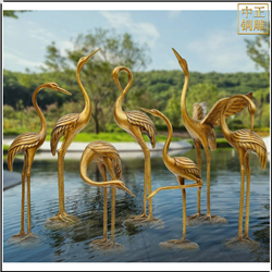 鑄銅關公 大型仙鶴銅雕塑