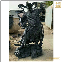 鑄銅關公 站像四大天王佛像