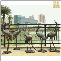 景觀室外銅仙鶴雕塑 景觀室外銅仙鶴雕塑