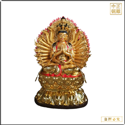 鑄銅立式千手觀音佛像雕塑 鑄銅立式千手觀音佛像雕塑