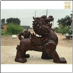 鑄銅關公 景觀銅獬豸雕塑廠家