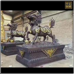 景觀銅獬豸動(dòng)物雕塑 景觀銅獬豸動(dòng)物雕塑