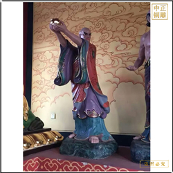 鑄銅關公 現貨出售貼金十八羅漢佛像