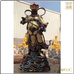 鑄銅關公 4米純銅站像四大天王佛像擺件